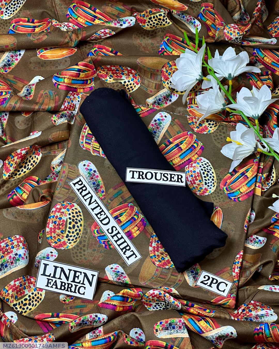 Women Linen Digital Print Suit Set Pakistan