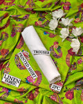 Women Linen Printed Suit Green Floral 2.5m